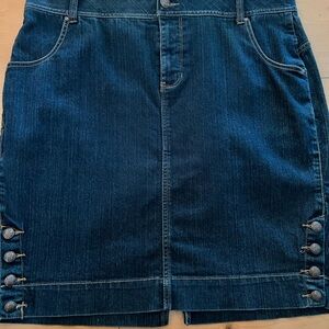 Lane Bryant Dark Denim Pencil Skirt Women’s Plus Size 16 Cotton/Spandex